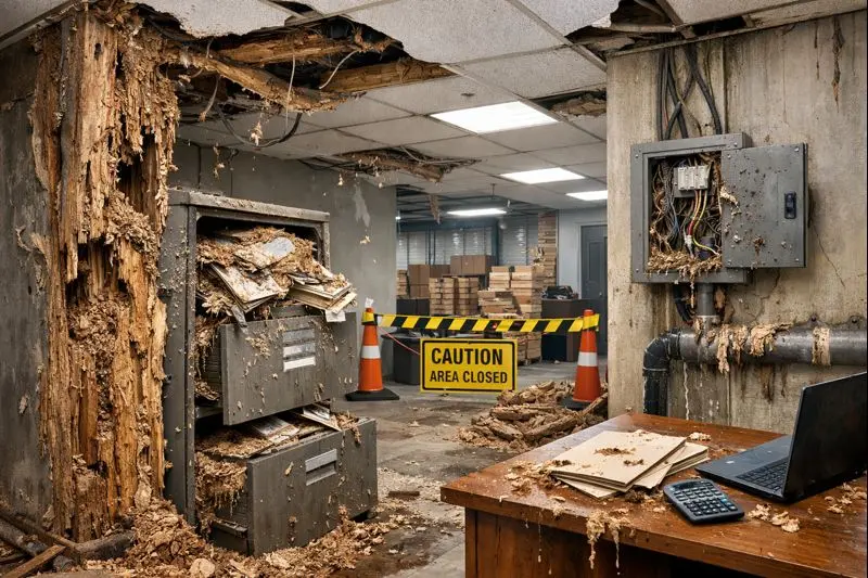 Cupins em empresas: riscos estruturais e financeiros que surgem silenciosamente