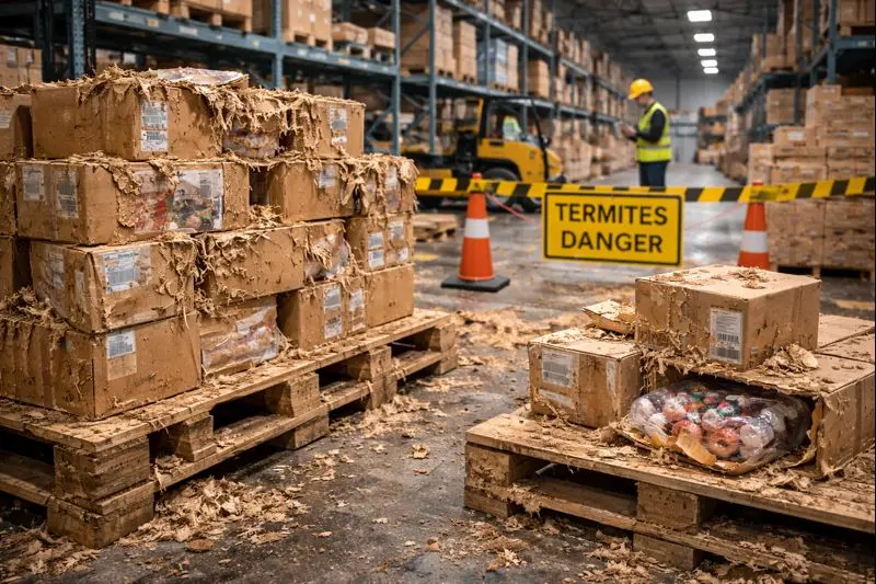 Cupins em galpões e centros de distribuição: impacto direto na operação e no estoque